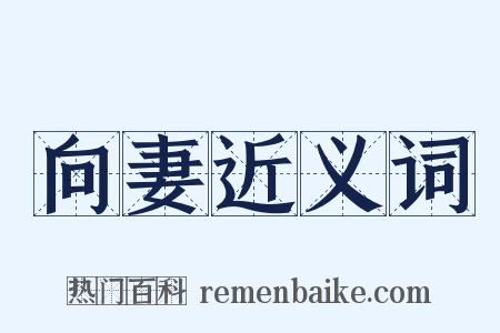 向妻近义词是什么意思的图片